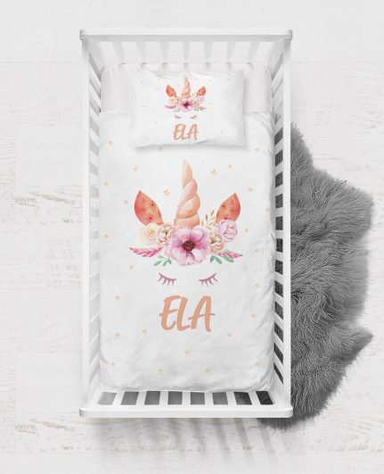 Sevimli Unicorn Surat Tasarımlı Nevresim