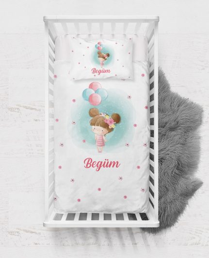 Balonlu Kız Tasarımlı Nevresim