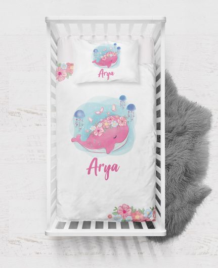 Pembe Balina Tasarımlı Nevresim