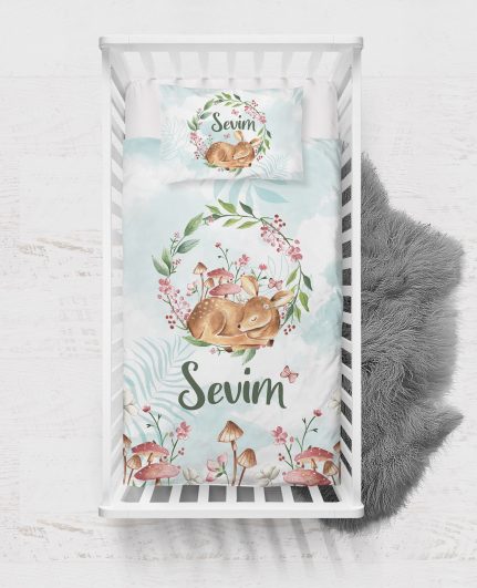 Lovely Deer Tema Tasarımlı Nevresim Seti
