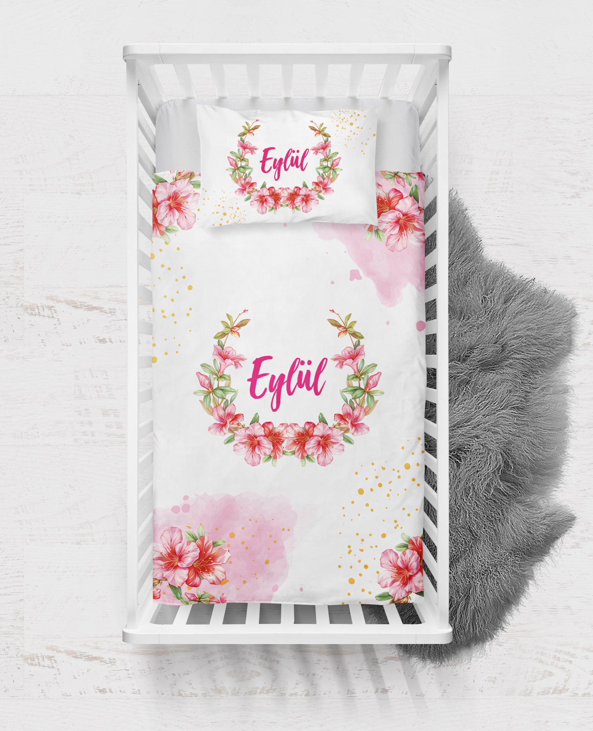 Açelya Çiçek Tasarımlı Nevresim - Görsel 2