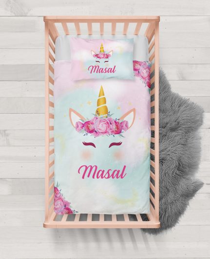 Colorful Unicorn Tasarımlı Nevresim
