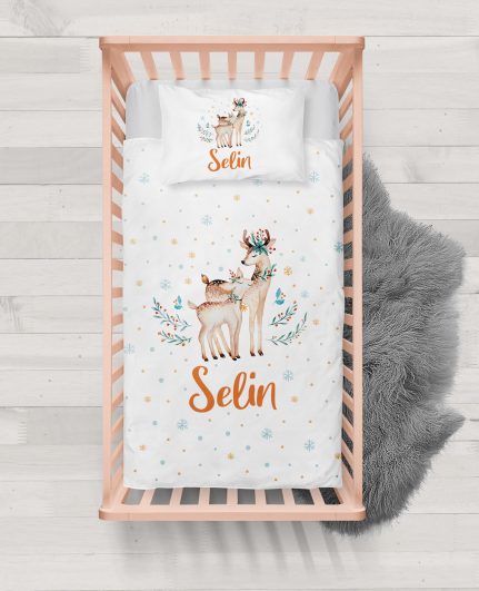 İkili Ceylan Tasarımlı Bebek Nevresim