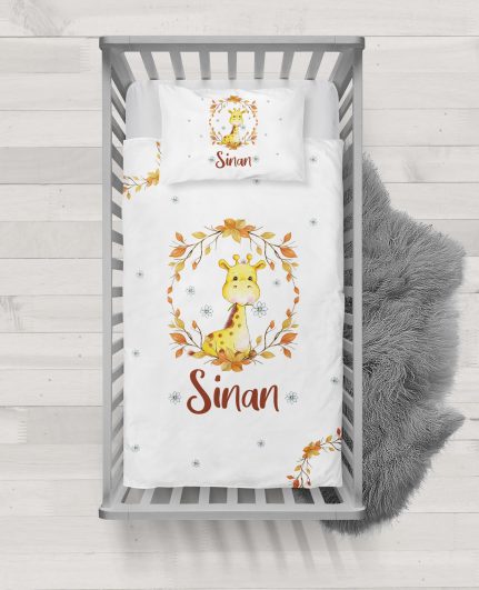 Minik Zürafa Tasarımlı Nevresim Seti