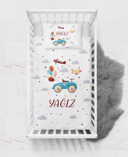 Sevimli Araba Tasarımlı Nevresim