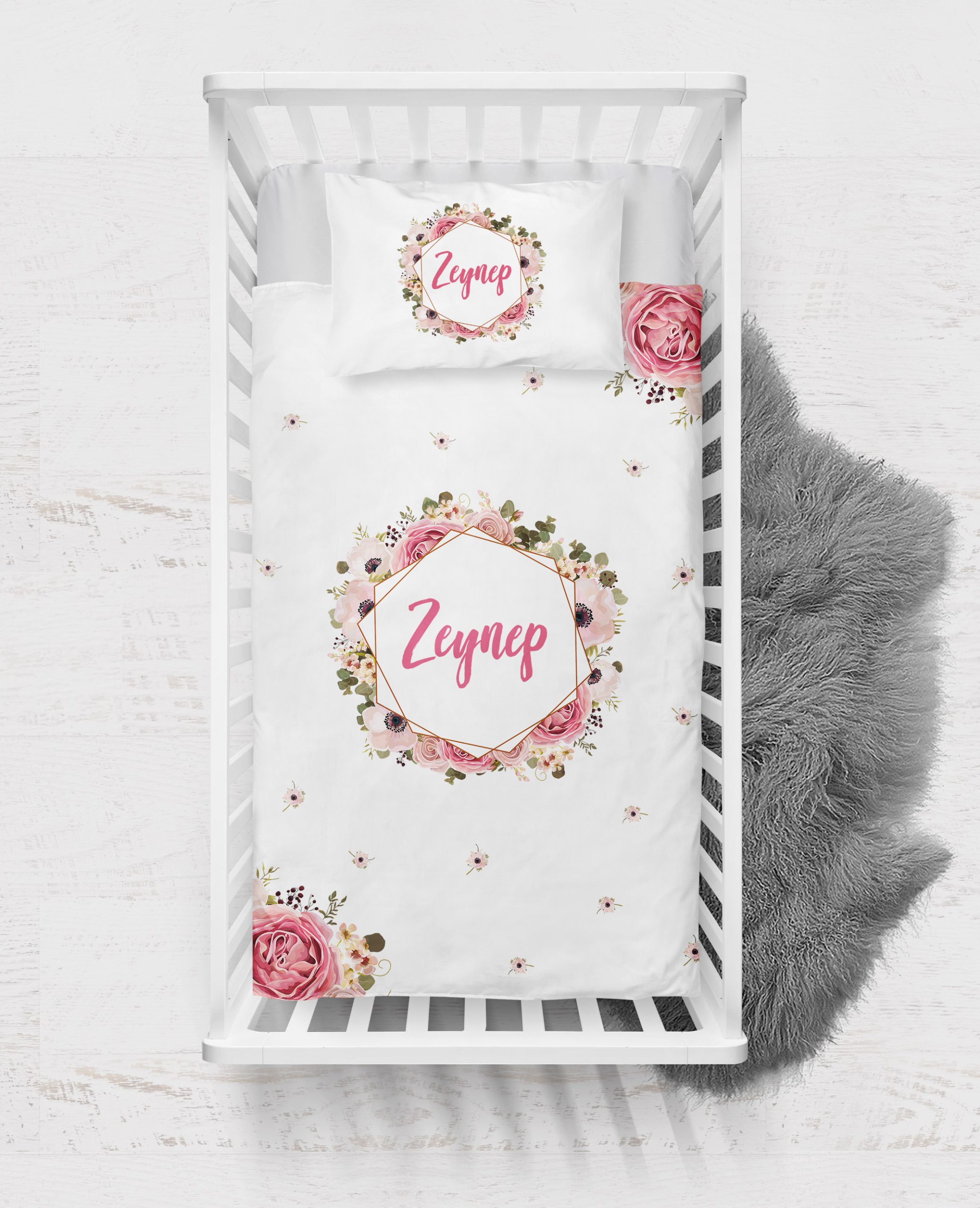 Soft Pembe Gül Tasarımlı Nevresim - Görsel 2