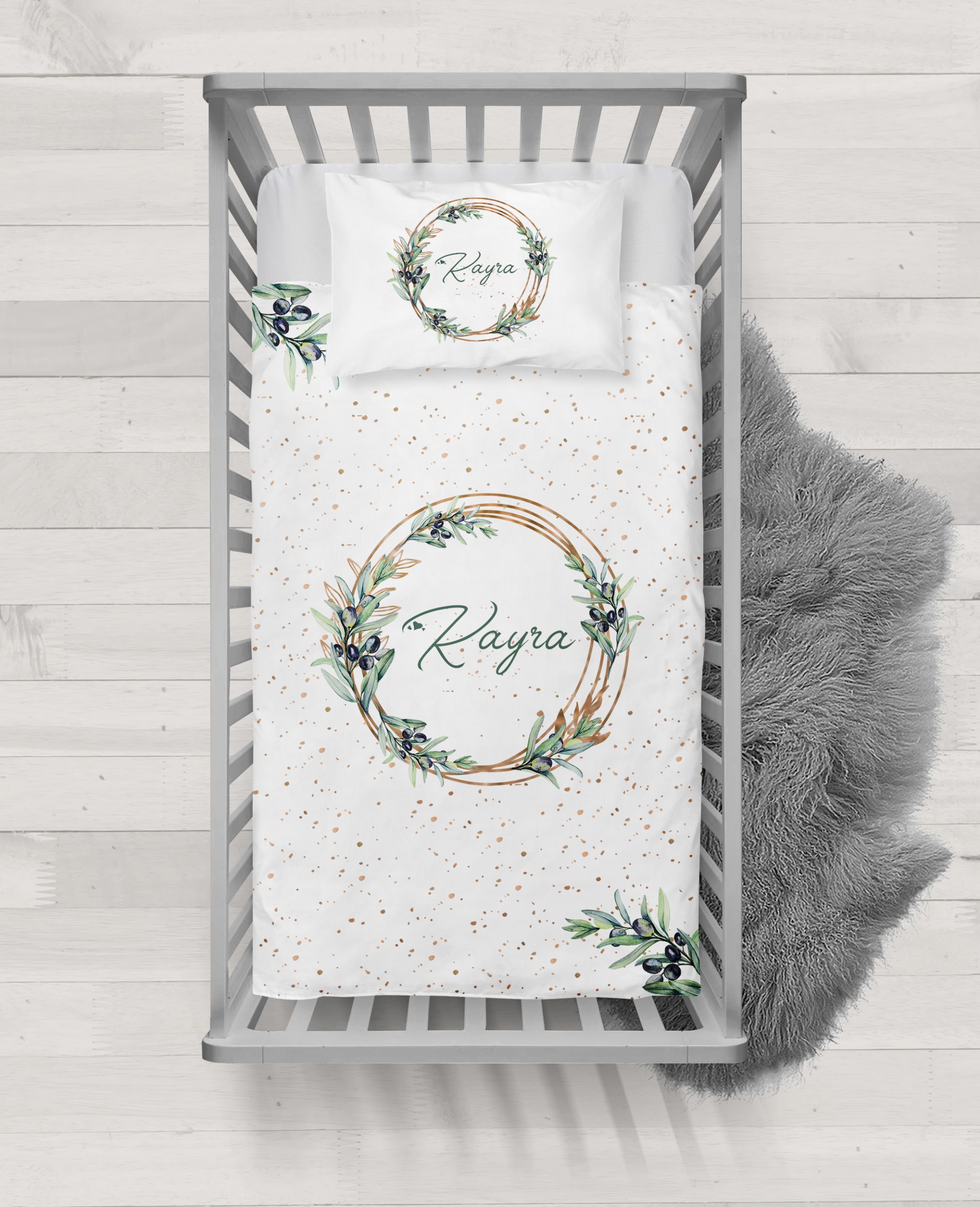 Zeytin Tasarımlı Nevresim Seti